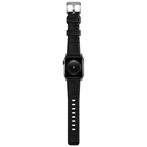 Nomad remienok Rugged Strap pre Apple Watch 44/45/49mm - Black/Silver Hardware