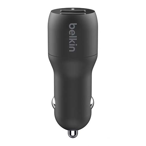 Belkin Boost Charge Dual USB-A Car Charger 24W - Black