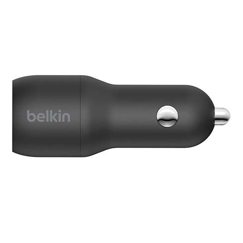 Belkin Boost Charge Dual USB-A Car Charger 24W - Black