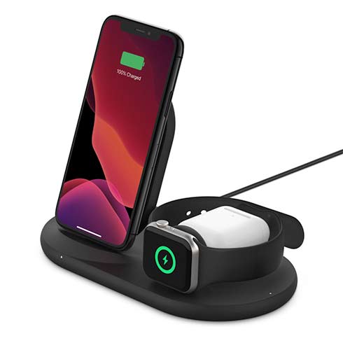Belkin Boost Charge 3-in-1 Wireless Charger-Black