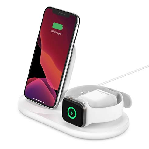 Belkin Boost Charge 3-in-1 Wireless Charger-White