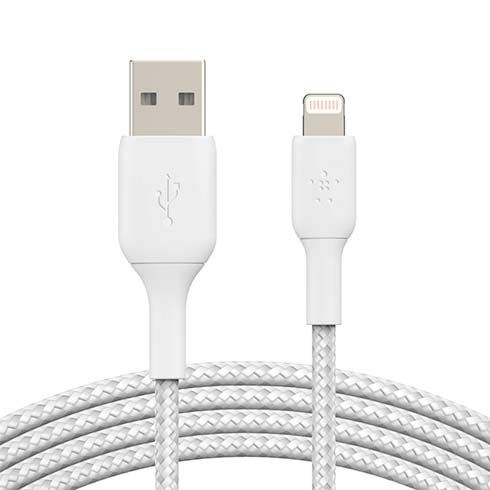 Belkin kabel Boost Charge Braided USB to Lightning 1m - White