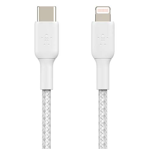 Belkin kábel Boost Charge Braided USB-C to Lightning 2m - White