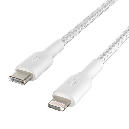 Belkin kábel Boost Charge Braided USB-C to Lightning 2m - White
