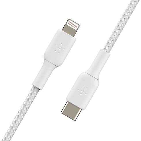 Belkin kábel Boost Charge Braided USB-C to Lightning 2m - White