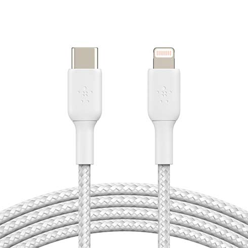 Belkin kábel Boost Charge Braided USB-C to Lightning 2m - White