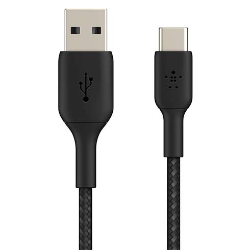 Belkin kábel Boost Charge Braided USB-A to USB-C 2m - Black