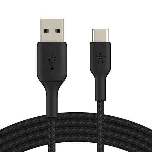 Belkin kábel Boost Charge Braided USB-A to USB-C 2m - Black