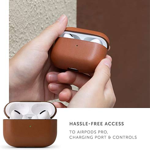 Native Union puzdro Leather Case pre Apple Airpods Pro - Tan