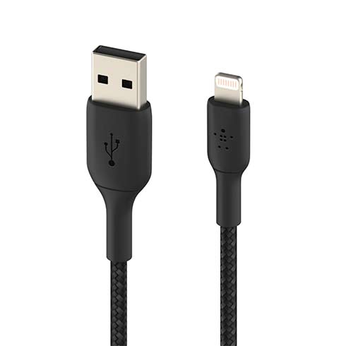 Kabel Boost Charge Braided USB to Lightning 15cm-Black