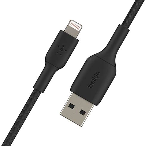 Kabel Boost Charge Braided USB to Lightning 15cm-Black