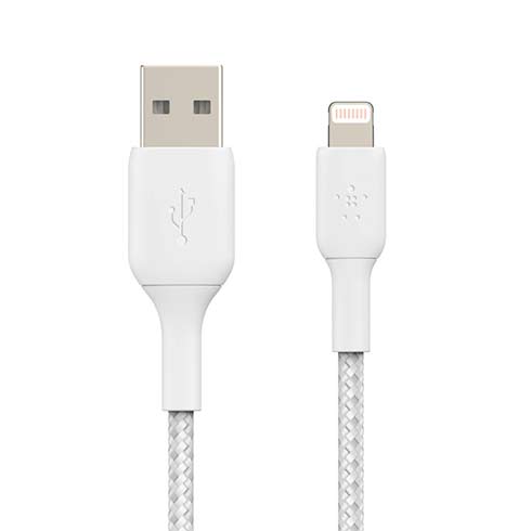 Kabel Boost Charge Braided USB to Lightning 15cm-White