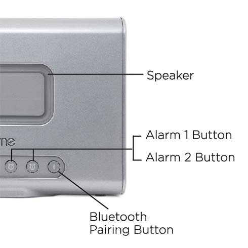 iHome Dual Alarm Clock iBTW39 with Qi Wireles Charging Black reproduktor