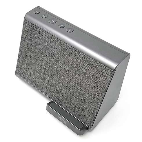iHome Dual Alarm Clock iBTW39 with Qi Wireles Charging Black reproduktor