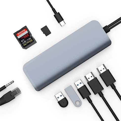 Hyper USB-C Hub HyperDrive Viper 10-in-2 - Space Gray