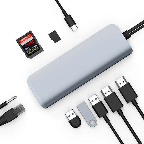 Hyper USB-C Hub HyperDrive Viper 10-in-2 - Silver