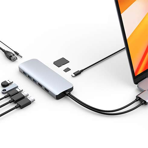 Hyper USB-C Hub HyperDrive Viper 10-in-2 - Silver