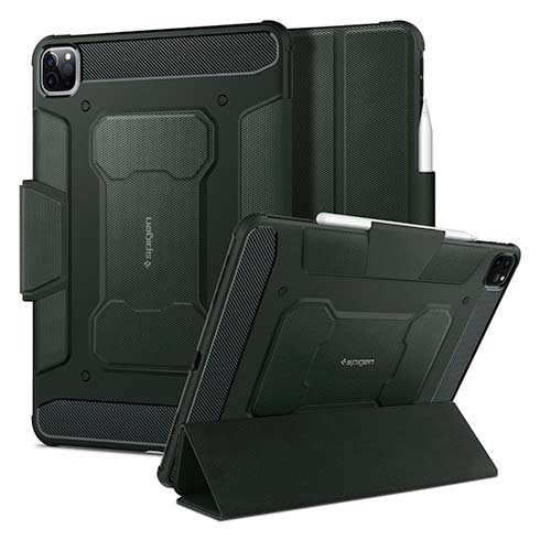 Spigen puzdro Rugged Armor Pro Case pre iPad Pro 11" 2018-2022 – Military Green