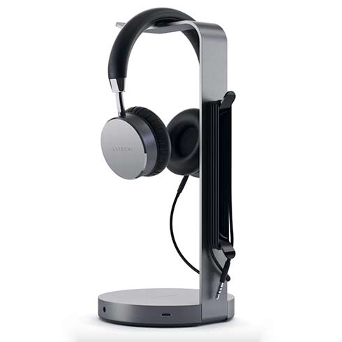 Satechi stojan na slúchadlá USB Headphone Stand - Space Grey Aluminium