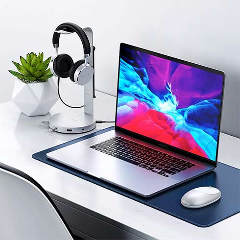 Satechi stojan na slúchadlá USB Headphone Stand - Silver Aluminium