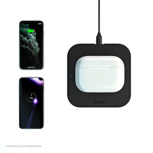 Zens Single Wireless Charger 10W-Black