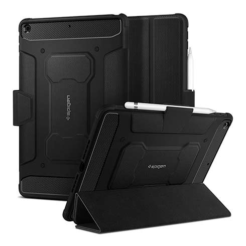 Spigen puzdro Rugged Armor Pro Case pre iPad 10.2" 2019/2020/2021 – Black