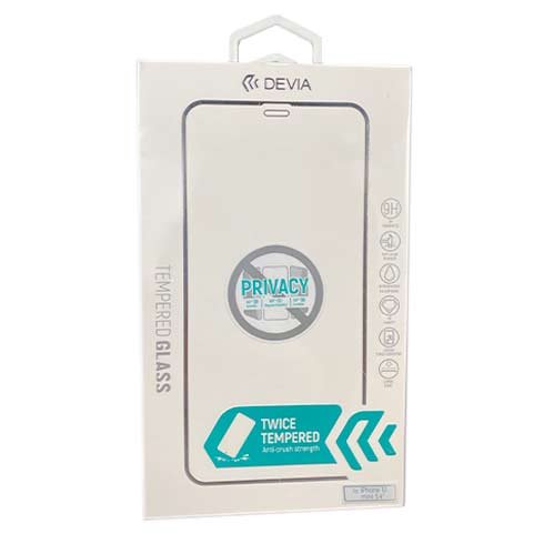 Devia ochranné sklo Real Series Privacy pre iPhone 12 mini - Black Frame