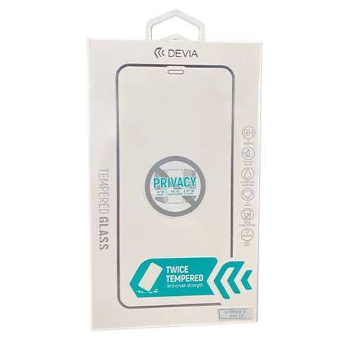 Devia ochranné sklo Real Series Privacy pre iPhone 12 mini - Black Frame