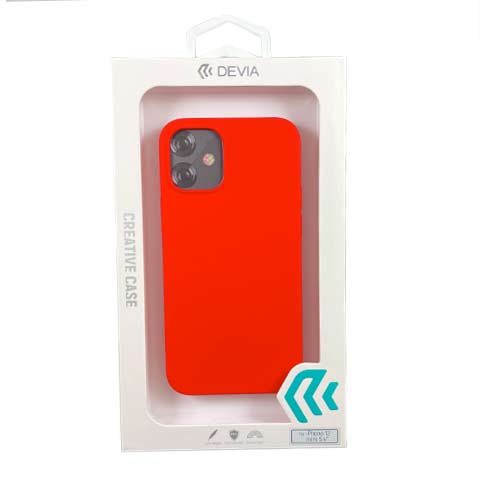 Devia kryt Nature Series Silicone Case pre iPhone 12 mini - Red