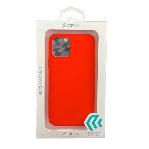 Devia kryt Nature Series Silicone Case pre iPhone 12/12 Pro - Red