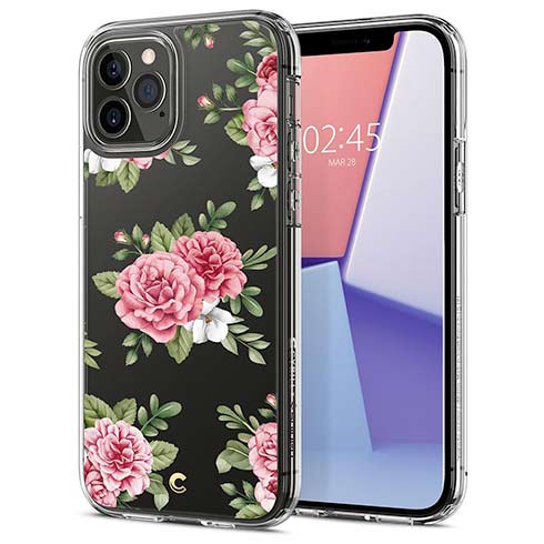 Spigen kryt Cecile pre iPhone 12/12 Pro - Pink Floral