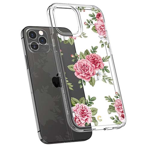 Spigen kryt Cecile pre iPhone 12/12 Pro - Pink Floral