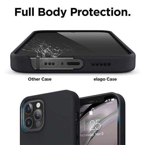 Elago kryt Silicone Case pre iPhone 12/12 Pro - Black