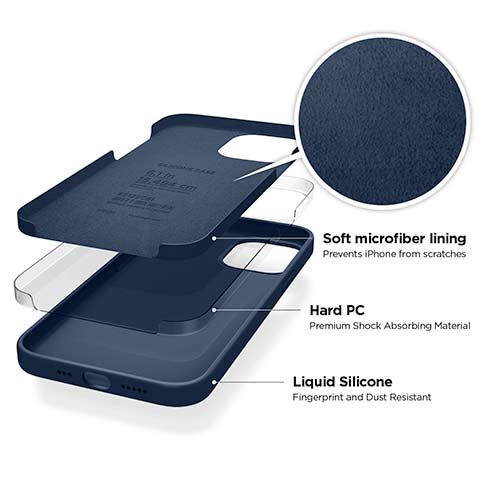 Elago kryt Silicone Case pre iPhone 12/12 Pro - Jean Indigo