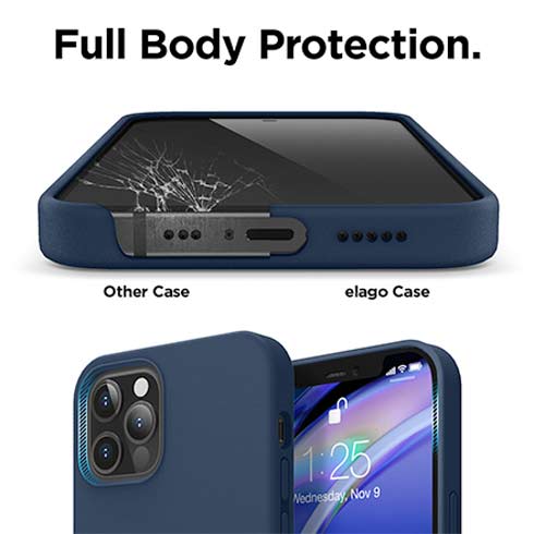 Elago kryt Silicone Case pre iPhone 12/12 Pro - Jean Indigo