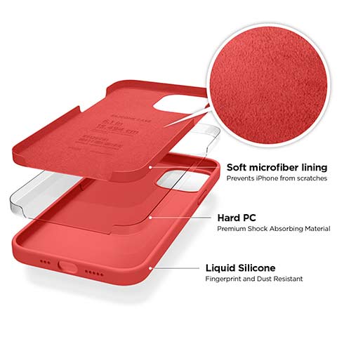 Elago kryt Silicone Case pro iPhone 12/12 Pro - Red