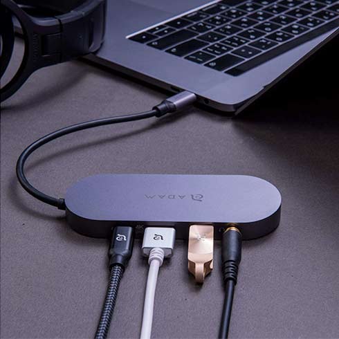 Adam Elements USB-C 3.1 5-in-1 240GB SSD Storage Hub - Grey