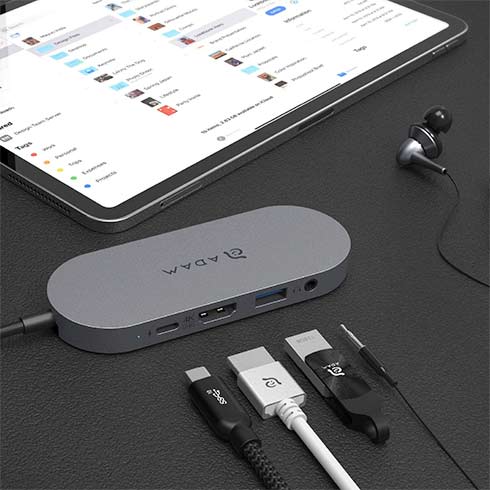Adam Elements USB-C 3.1 5-in-1 240GB SSD Storage Hub - Grey