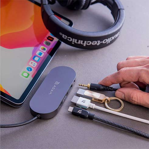 Adam Elements USB-C 3.1 5-in-1 960GB SSD Storage Hub - Grey