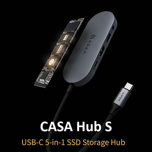 Adam Elements USB-C 3.1 5-in-1 960GB SSD Storage Hub - Grey