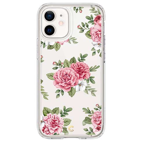 Spigen kryt Cecile pre iPhone 12 mini - Pink Floral
