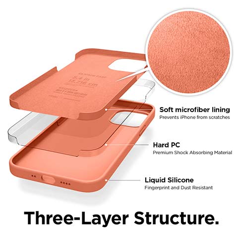 Elago kryt Silicone Case pre iPhone 12 mini - Nectarine
