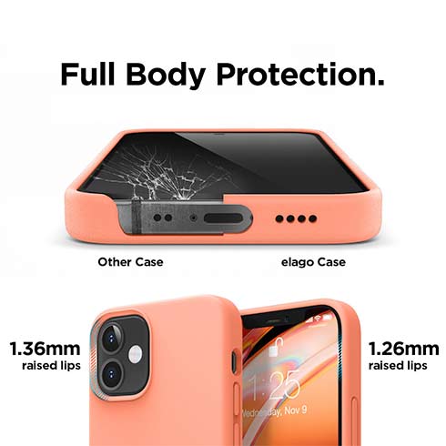 Elago kryt Silicone Case pre iPhone 12 mini - Nectarine