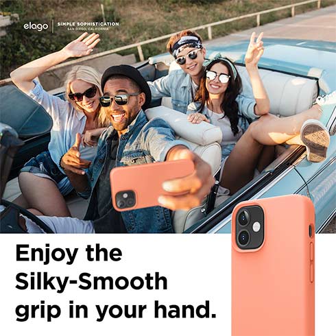 Elago kryt Silicone Case pre iPhone 12 mini - Nectarine