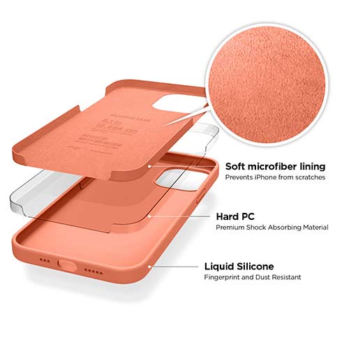Elago kryt Silicone Case pre iPhone 12 Pro Max - Nectarine