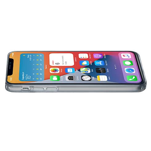 CellularLine Clear Duo zadný kryt s ochranným ramčekom pre iPhone 12 mini, transparentná