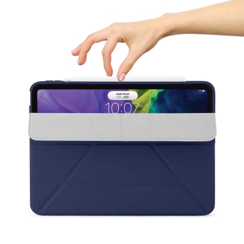Pipetto pouzdro Origami Case pro iPad Air 10.9" 2022/2020/ iPad Air 11" M2 - Dark Blue