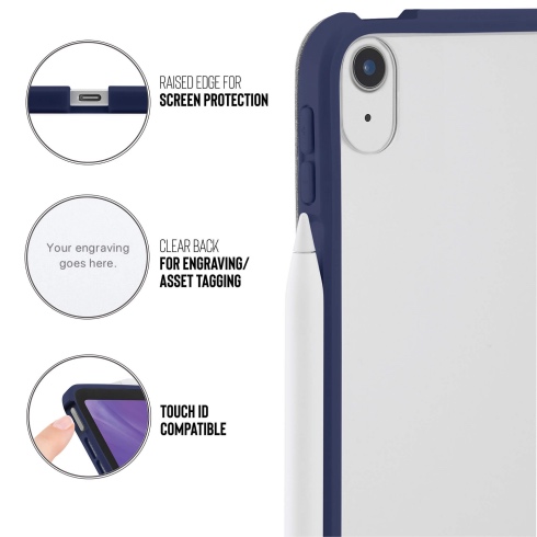 Pipetto pouzdro Origami Case pro iPad Air 10.9" 2022/2020/ iPad Air 11" M2 - Dark Blue