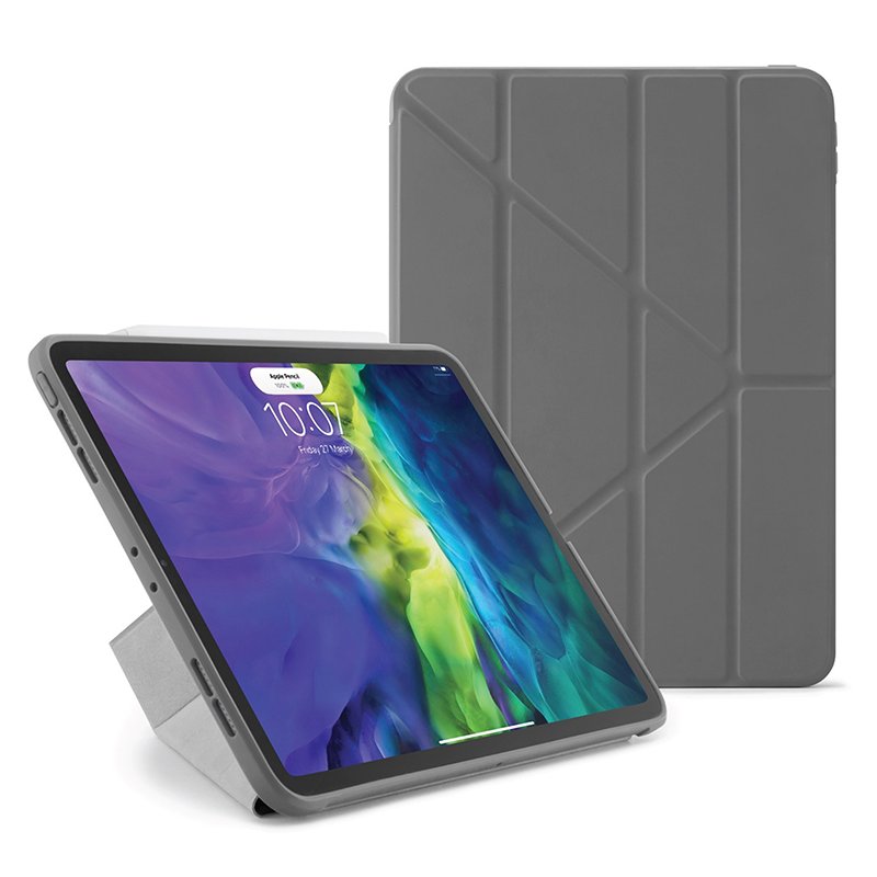 Pipetto pouzdro Origami Case pro iPad Air 10.9" 2022/2020/ iPad Air 11" M2 - Dark Grey