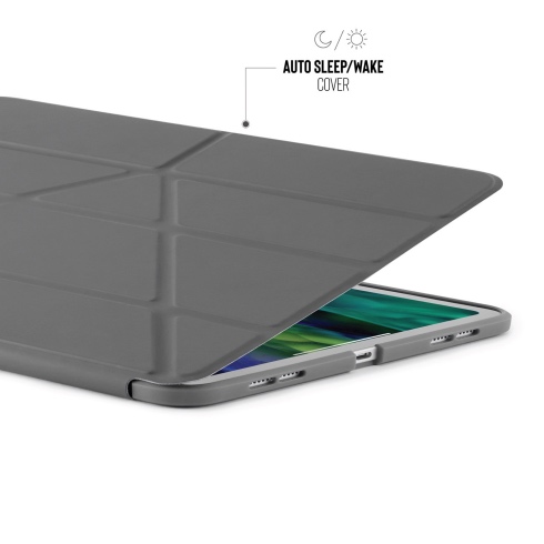 Pipetto pouzdro Origami Case pro iPad Air 10.9" 2022/2020/ iPad Air 11" M2 - Dark Grey